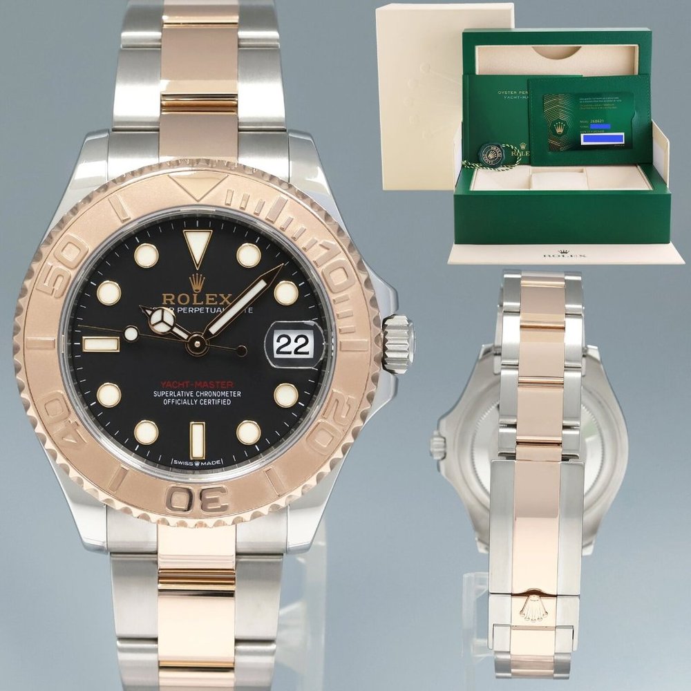 NEW MENS YACHT MASTER TWO TONE BOX & PAPERS!!!